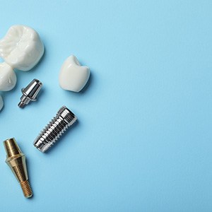 Each type of dental implant has different parts that are sold separately